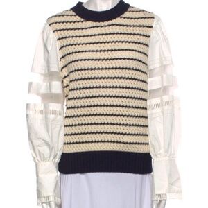 Sea new york sweater puff sleeve top